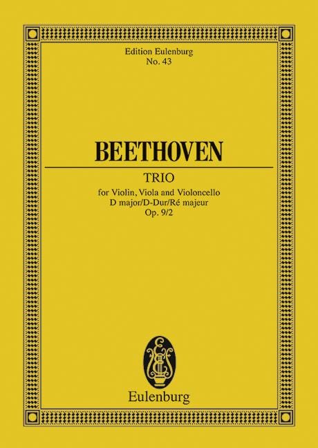 String Trio D major op. 9/2 貝多芬 弦樂三重奏大調 總譜 歐伊倫堡版 | 小雅音樂 Hsiaoya Music