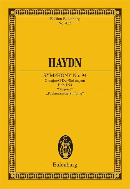 Symphony No. 94 G major, Surprise Hob. I: 94 London No. 3 海頓 交響曲 大調 總譜 歐伊倫堡版 | 小雅音樂 Hsiaoya Music