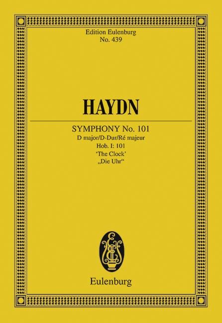 Symphony No. 101 D major, The Clock Hob. I: 101 London No. 11 海頓 交響曲 大調 總譜 歐伊倫堡版 | 小雅音樂 Hsiaoya Music
