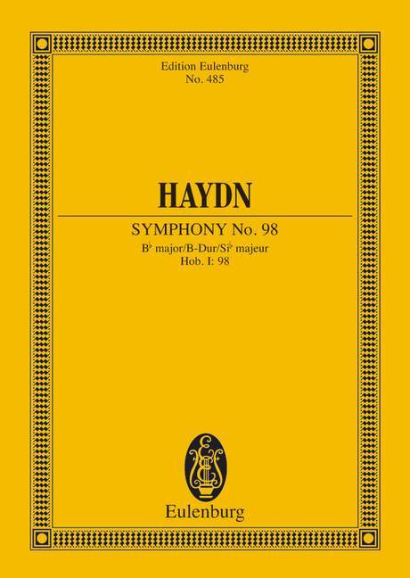 Symphony No. 98 Bb major Hob. I: 98 London No. 4 海頓 交響曲 大調 總譜 歐伊倫堡版 | 小雅音樂 Hsiaoya Music