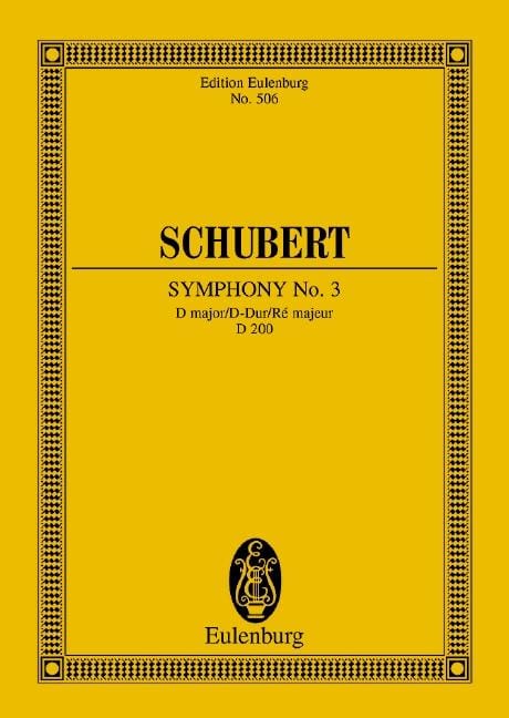 Symphony No. 3 D major D 200 舒伯特 交響曲 大調 總譜 歐伊倫堡版 | 小雅音樂 Hsiaoya Music