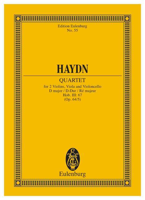 String Quartet D major, Lerchen op. 64/5 Hob. III: 63 Tost-Quartets II No. 1 海頓 弦樂四重奏大調 四重奏 總譜 歐伊倫堡版 | 小雅音樂 Hsiaoya Music
