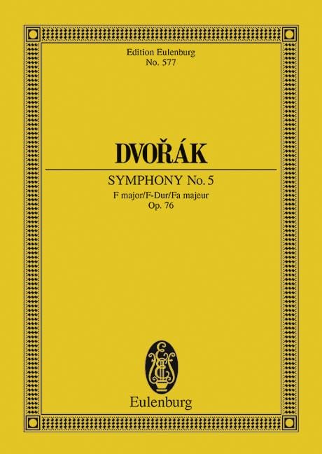 Symphony No. 5 F major op. 76 B 54 (früher Nr. 3) 德弗札克 交響曲 大調 總譜 歐伊倫堡版 | 小雅音樂 Hsiaoya Music