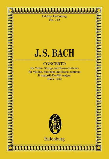 Concerto E major BWV 1042 巴赫約翰‧瑟巴斯提安 協奏曲大調 總譜 歐伊倫堡版 | 小雅音樂 Hsiaoya Music