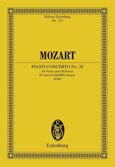 Concerto No. 20 D minor KV 466 莫札特 協奏曲 小調 總譜 歐伊倫堡版 | 小雅音樂 Hsiaoya Music