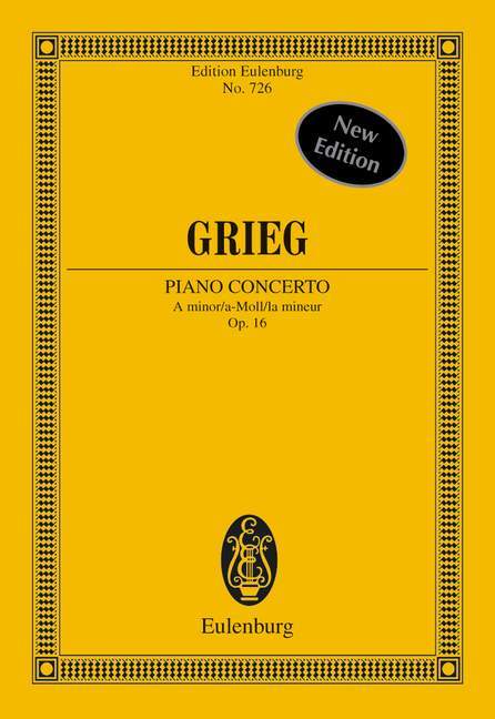 Piano Concerto A minor op. 16 葛利格 鋼琴協奏曲小調 總譜 歐伊倫堡版 | 小雅音樂 Hsiaoya Music
