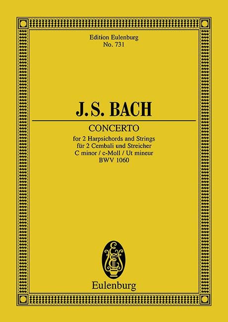Concerto C minor BWV 1060 after the lost concerto for 2 violins or oboe and violin 巴赫約翰‧瑟巴斯提安 協奏曲小調 協奏曲 小提琴雙簧管小提琴 總譜 歐伊倫堡版 | 小雅音樂 Hsiaoya Music