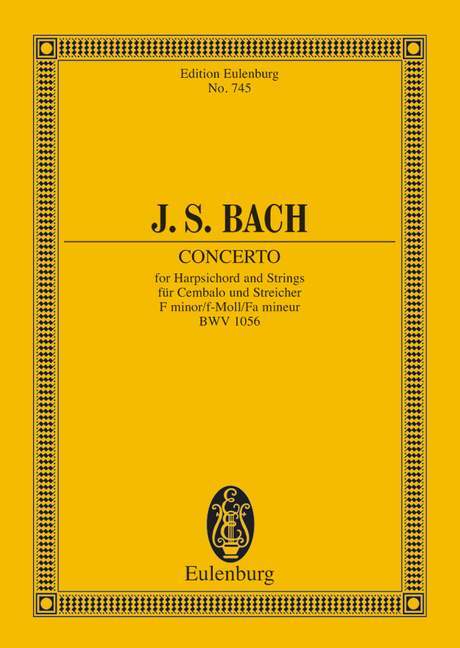 Concerto F minor BWV 1056 巴赫約翰‧瑟巴斯提安 協奏曲小調 總譜 歐伊倫堡版 | 小雅音樂 Hsiaoya Music