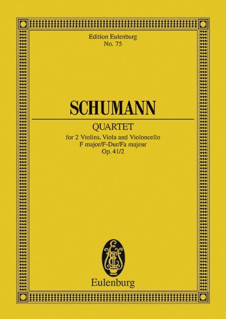 String Quartet F major op. 41/2 舒曼．羅伯特 弦樂四重奏大調 總譜 歐伊倫堡版 | 小雅音樂 Hsiaoya Music