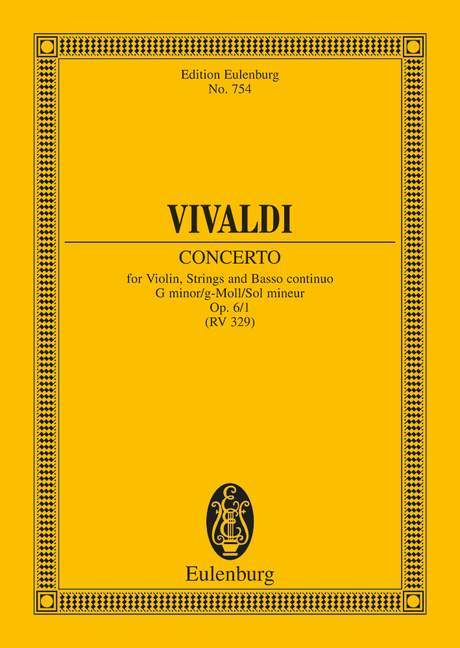 Concerto G Minor op. 6/1 RV 324 / PV 329 韋瓦第 協奏曲小調 小提琴加鋼琴 歐伊倫堡版 | 小雅音樂 Hsiaoya Music