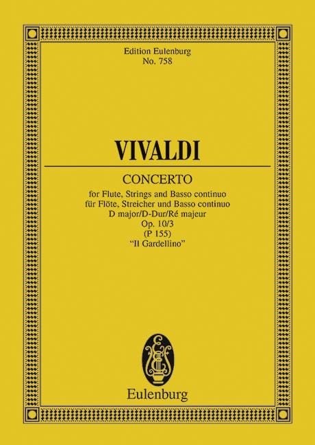 Concerto D major op. 10/3 RV 428/PV 155 Il Gardellino 韋瓦第 協奏曲大調 長笛加管弦樂團 歐伊倫堡版 | 小雅音樂 Hsiaoya Music