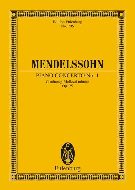 Concerto No. 1 G minor op. 25 孟德爾頌．菲利克斯 協奏曲 小調 總譜 歐伊倫堡版 | 小雅音樂 Hsiaoya Music