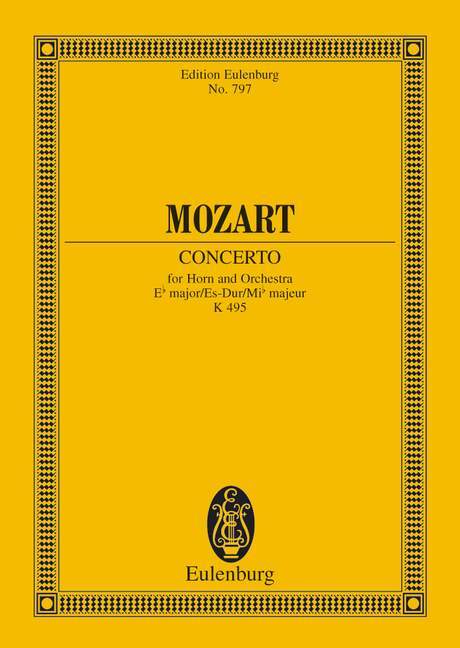 Horn Concerto No. 4 Eb major KV 495 莫札特 法國號協奏曲 大調 總譜 歐伊倫堡版 | 小雅音樂 Hsiaoya Music