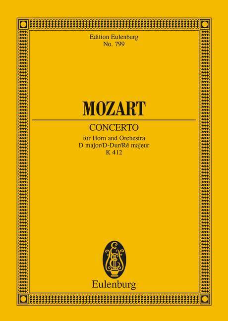 Horn Concerto No. 1 D major KV 412 with Facsimile of Fragment (KV 494a) 莫札特 法國號協奏曲 大調 總譜 歐伊倫堡版 | 小雅音樂 Hsiaoya Music