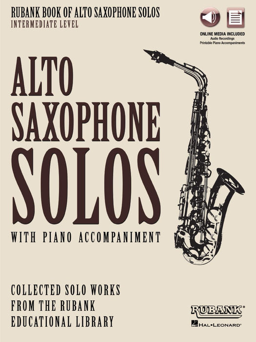 Rubank Book of Alto Saxophone Solos - Intermediate Level Book with Online Audio (stream or download) 中音薩氏管 | 小雅音樂 Hsiaoya Music