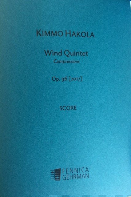Wind Quintet op. 96 (2017) Compressions 木管五重奏 管樂五重奏 芬尼卡·蓋爾曼版 | 小雅音樂 Hsiaoya Music