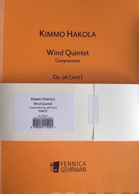 Wind Quintet op. 96 (2017) Compressions 木管五重奏 管樂五重奏 芬尼卡·蓋爾曼版 | 小雅音樂 Hsiaoya Music