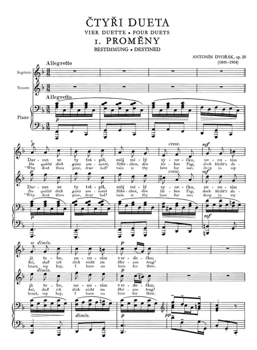 Moravian Duets op. 20, 32, 38 德弗札克 二重奏 騎熊士版 | 小雅音樂 Hsiaoya Music