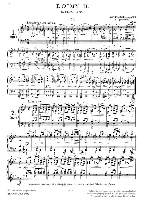 Stimmungen, Eindrucke und Erinnerungen op. 41/III 費畢希 騎熊士版 | 小雅音樂 Hsiaoya Music