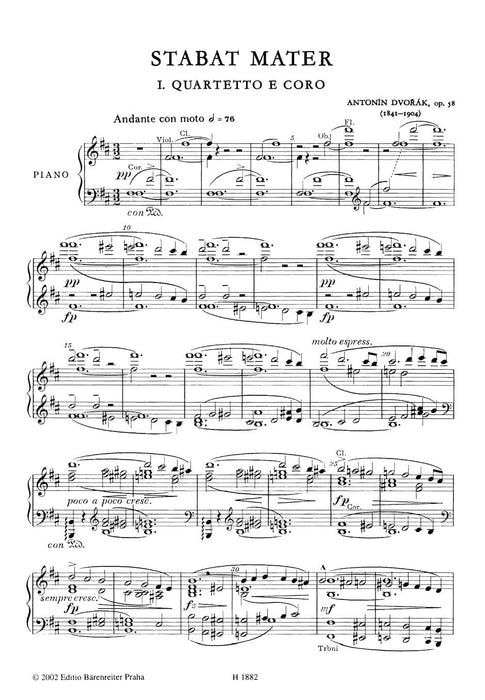 Stabat Mater op. 58 (10 movement version) 德弗札克 聖母悼歌 樂章 騎熊士版 | 小雅音樂 Hsiaoya Music