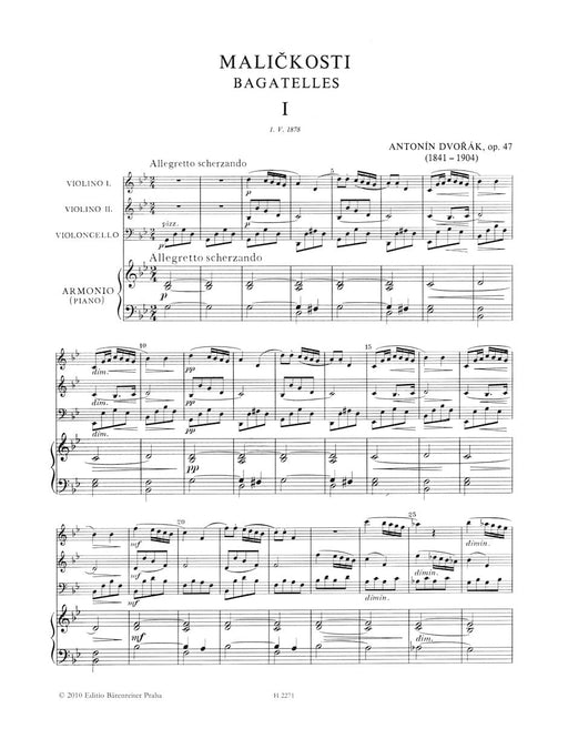 Malickosti (Bagatelles) op. 47 德弗札克 音樂小品 騎熊士版 | 小雅音樂 Hsiaoya Music