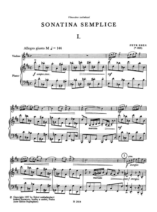Sonatina semplice -für Flöte oder Violine und Klavier- 艾本 小奏鳴曲 小提琴 騎熊士版 | 小雅音樂 Hsiaoya Music