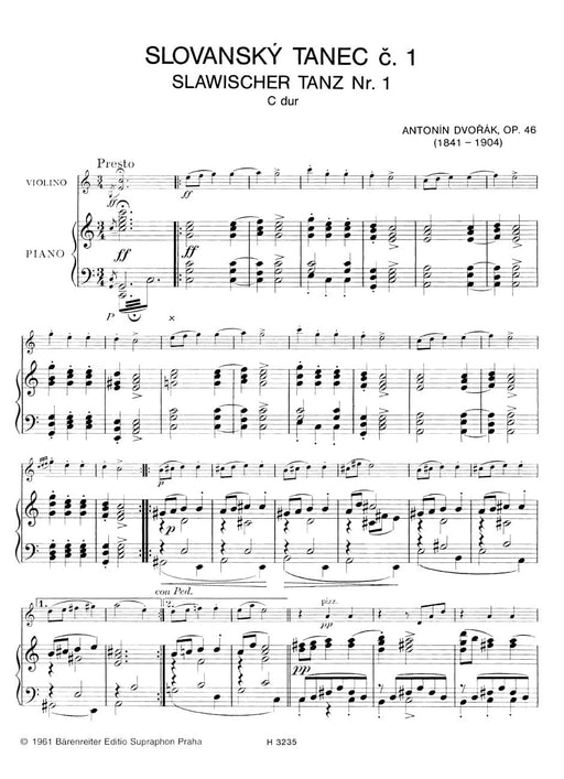 Slawische Tänze Nr. 1-4 op. 46 德弗札克 騎熊士版 | 小雅音樂 Hsiaoya Music