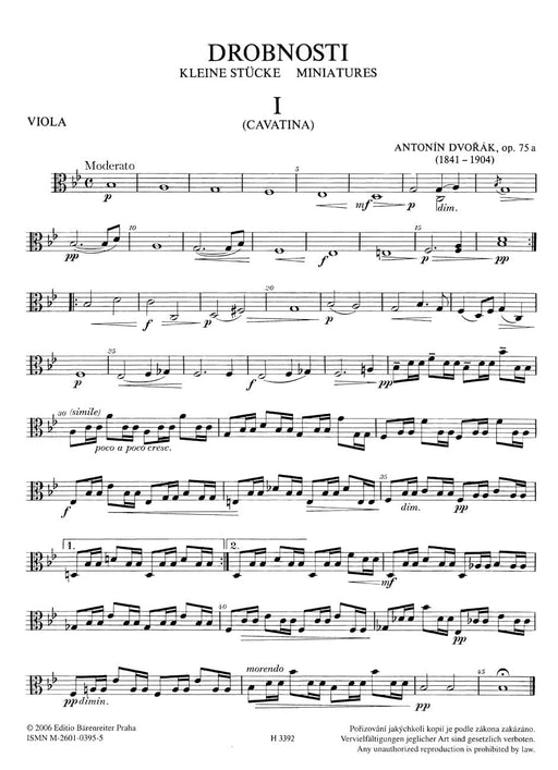 Kleine Stücke Op. 75A / Gavotte B 164 -für zwei Violinen und Viola oder drei Violinen- 德弗札克 加沃特 小提琴 中提琴 小提琴 騎熊士版 | 小雅音樂 Hsiaoya Music