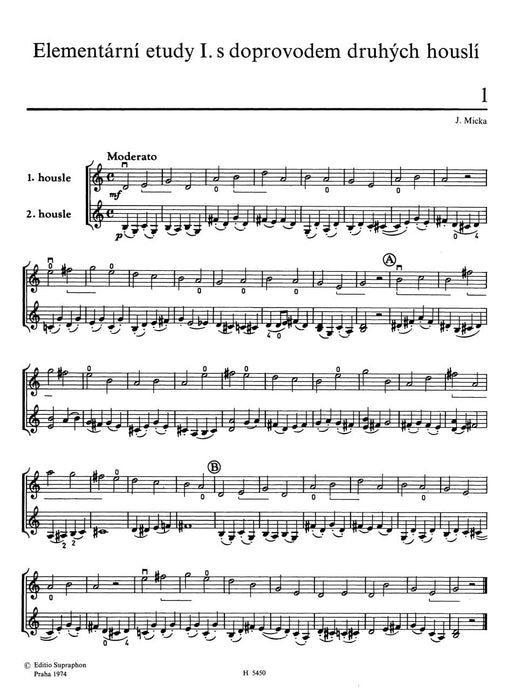 Elementare Etüden I -mit Begleitung zweiter Violine- with an accompaniment by Violin II 小提琴 伴奏 小提琴 騎熊士版 | 小雅音樂 Hsiaoya Music