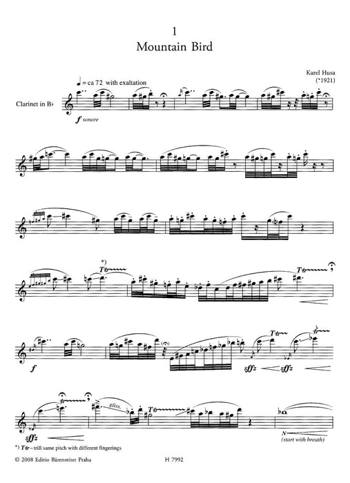 three Studies for Solo Clarinet 胡薩 獨奏 豎笛 騎熊士版 | 小雅音樂 Hsiaoya Music