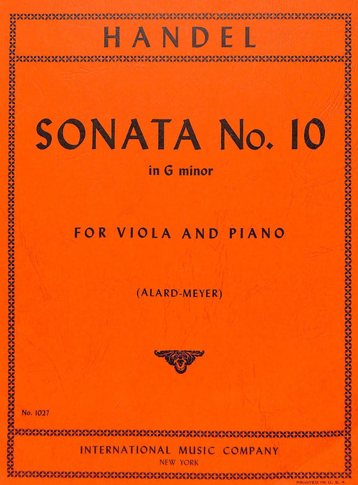 Sonata No. 10 in G minor 韓德爾 奏鳴曲 小調 中提琴 (含鋼琴伴奏) 國際版 | 小雅音樂 Hsiaoya Music
