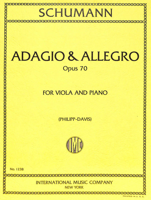 Adagio & Allegro, Opus 70 舒曼羅伯特 慢板作品 中提琴 (含鋼琴伴奏) 國際版 | 小雅音樂 Hsiaoya Music