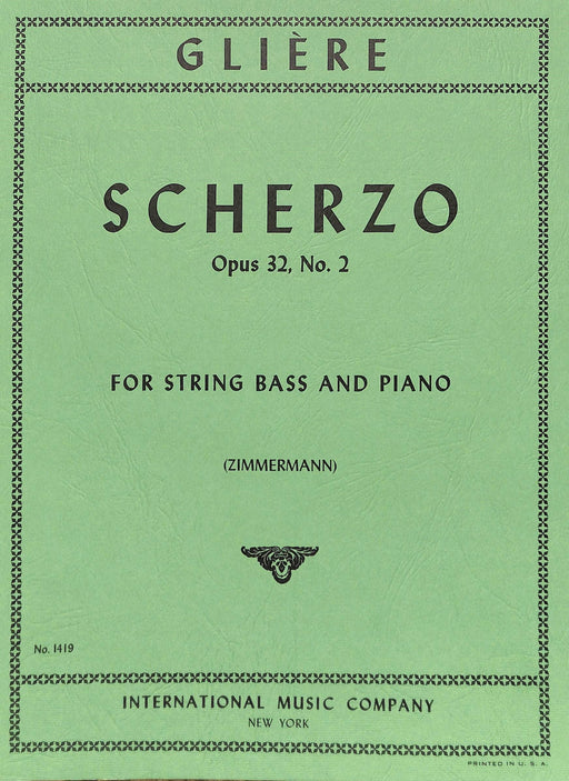 Scherzo, Opus 32, No. 2 (solo tuning) 詼諧曲作品 低音大提琴 (含鋼琴伴奏) 國際版 | 小雅音樂 Hsiaoya Music
