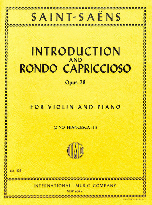 Introduction & Rondo Capriccioso, Op. 28 聖桑斯 導奏隨想曲 小提琴 (含鋼琴伴奏) 國際版 | 小雅音樂 Hsiaoya Music