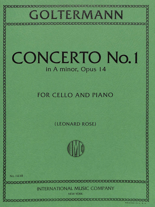 Concerto No. 1 in A minor, Opus 14 協奏曲 小調作品 大提琴 (含鋼琴伴奏) 國際版 | 小雅音樂 Hsiaoya Music