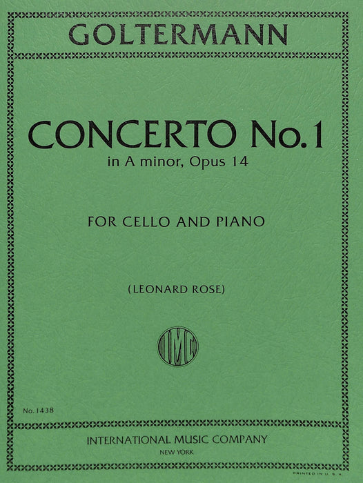 Concerto No. 1 in A minor, Opus 14 協奏曲 小調作品 大提琴 (含鋼琴伴奏) 國際版 | 小雅音樂 Hsiaoya Music