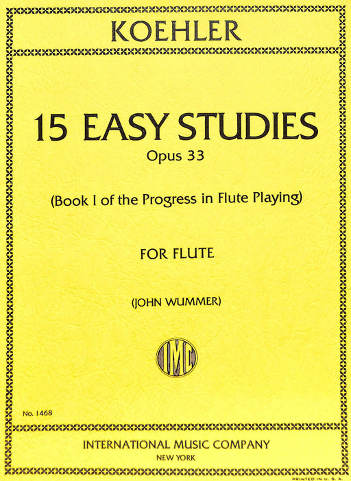 The Progress in Flute Playing, Opus 33, Volume I. 15 Easy Studies 長笛練習曲 長笛獨奏 國際版 | 小雅音樂 Hsiaoya Music