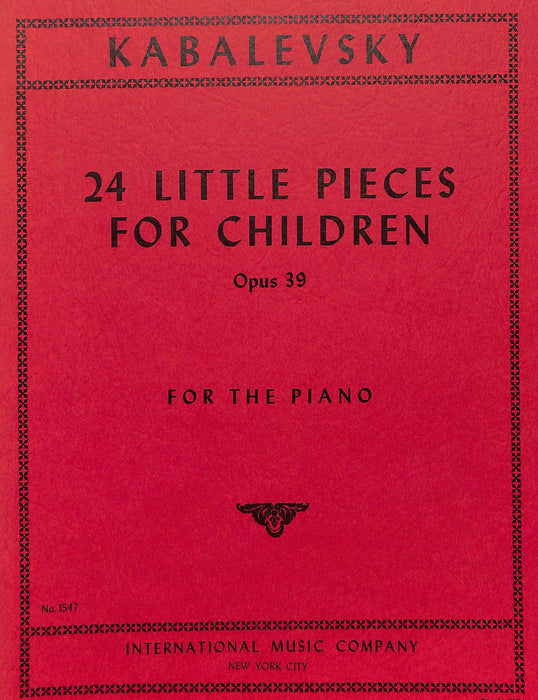 24 Little Pieces for Children, Opus 39 小品 作品 鋼琴獨奏 國際版 | 小雅音樂 Hsiaoya Music