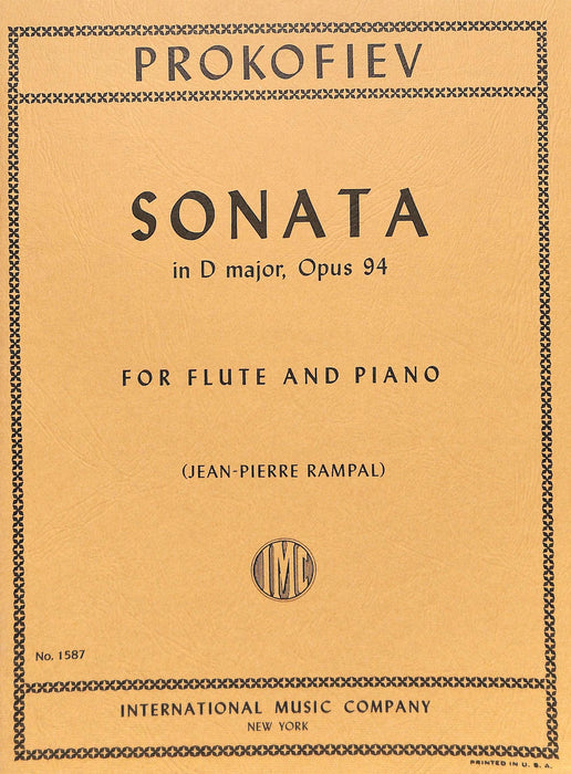 Sonata in D major, Op. 94 普羅科菲夫 奏鳴曲 大調 長笛 (含鋼琴伴奏) 國際版 | 小雅音樂 Hsiaoya Music