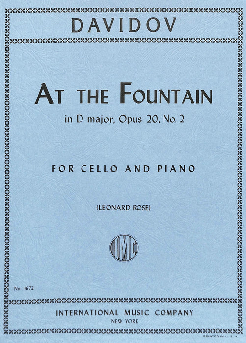 At the Fountain, Opus 20, No. 2 作品 大提琴 (含鋼琴伴奏) 國際版 | 小雅音樂 Hsiaoya Music