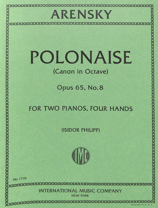Polonaise, Opus 65m, No. 8 波蘭舞曲作品 雙鋼琴 國際版 | 小雅音樂 Hsiaoya Music