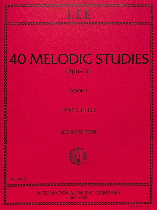 40 Melodic Studies, Opus 31: Volume I 李瑟巴斯提安 練習曲 大提琴獨奏 國際版 | 小雅音樂 Hsiaoya Music