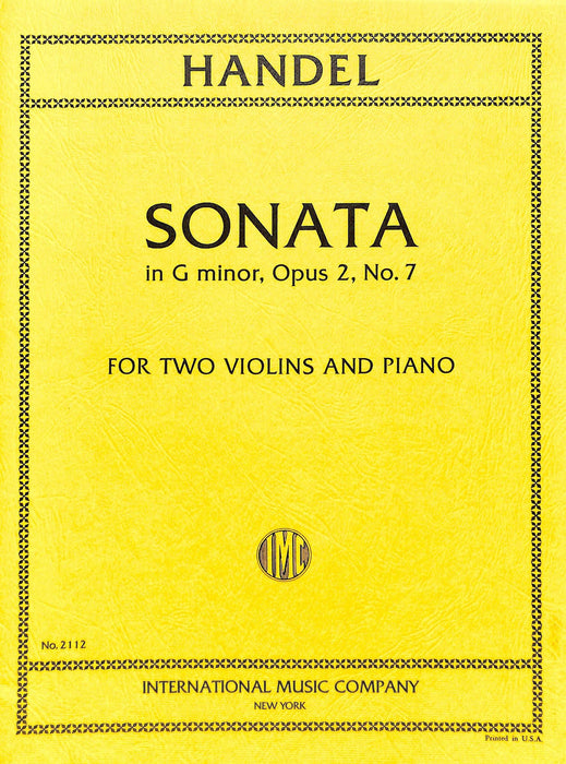 Sonata in G minor, Opus 2, No. 7 韓德爾 奏鳴曲 小調作品 小提琴 (2把以上含鋼琴伴奏) 國際版 | 小雅音樂 Hsiaoya Music