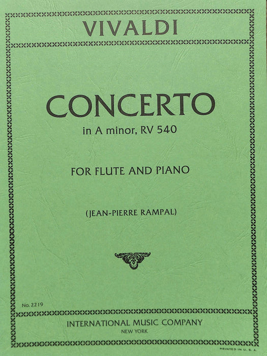 Concerto in A minor, RV 440 韋瓦第 協奏曲 小調 長笛 (含鋼琴伴奏) 國際版 | 小雅音樂 Hsiaoya Music