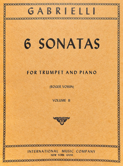 Six Sonatas, Opus 11: Volume II (Trumpet in C) 加布里耶利多門尼可 奏鳴曲作品 小號 小號 (含鋼琴伴奏) 國際版 | 小雅音樂 Hsiaoya Music