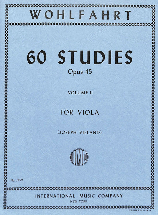 60 Studies, Opus 45: Volume II 練習曲 中提琴獨奏 國際版 | 小雅音樂 Hsiaoya Music