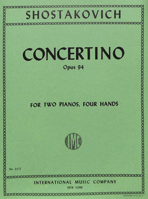 Concertino, Opus 94 蕭斯塔科維契德米特里 小協奏曲作品 雙鋼琴 國際版 | 小雅音樂 Hsiaoya Music