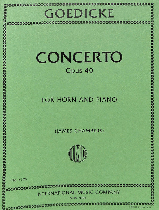 Concerto, Opus 40 協奏曲作品 法國號 (含鋼琴伴奏) 國際版 | 小雅音樂 Hsiaoya Music