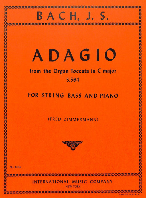 Adagio from the Organ Toccata in C Major 巴赫約翰瑟巴斯提安 慢板 管風琴觸技曲 大調 低音大提琴 (含鋼琴伴奏) 國際版 | 小雅音樂 Hsiaoya Music