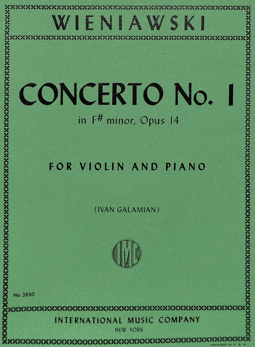 Concerto No. 1 in F-sharp minor, Opus 14 協奏曲 升記號作品 小提琴 (含鋼琴伴奏) 國際版 | 小雅音樂 Hsiaoya Music